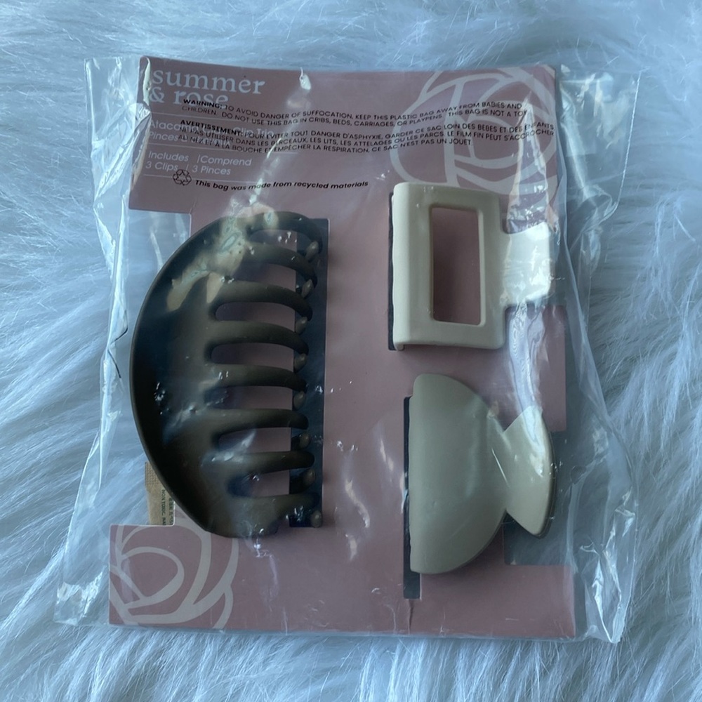 Summer & Rose Atacama Claw Clip Trio